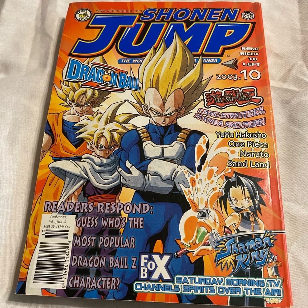 Shonen Jump Manga October 03 Vol 1 Issue10 Magazine English YuGiOh Dragon Ball Z